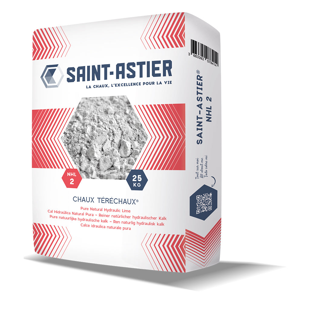 Saint-Astier NHL 2 lime packaging with red labelling on a white background.