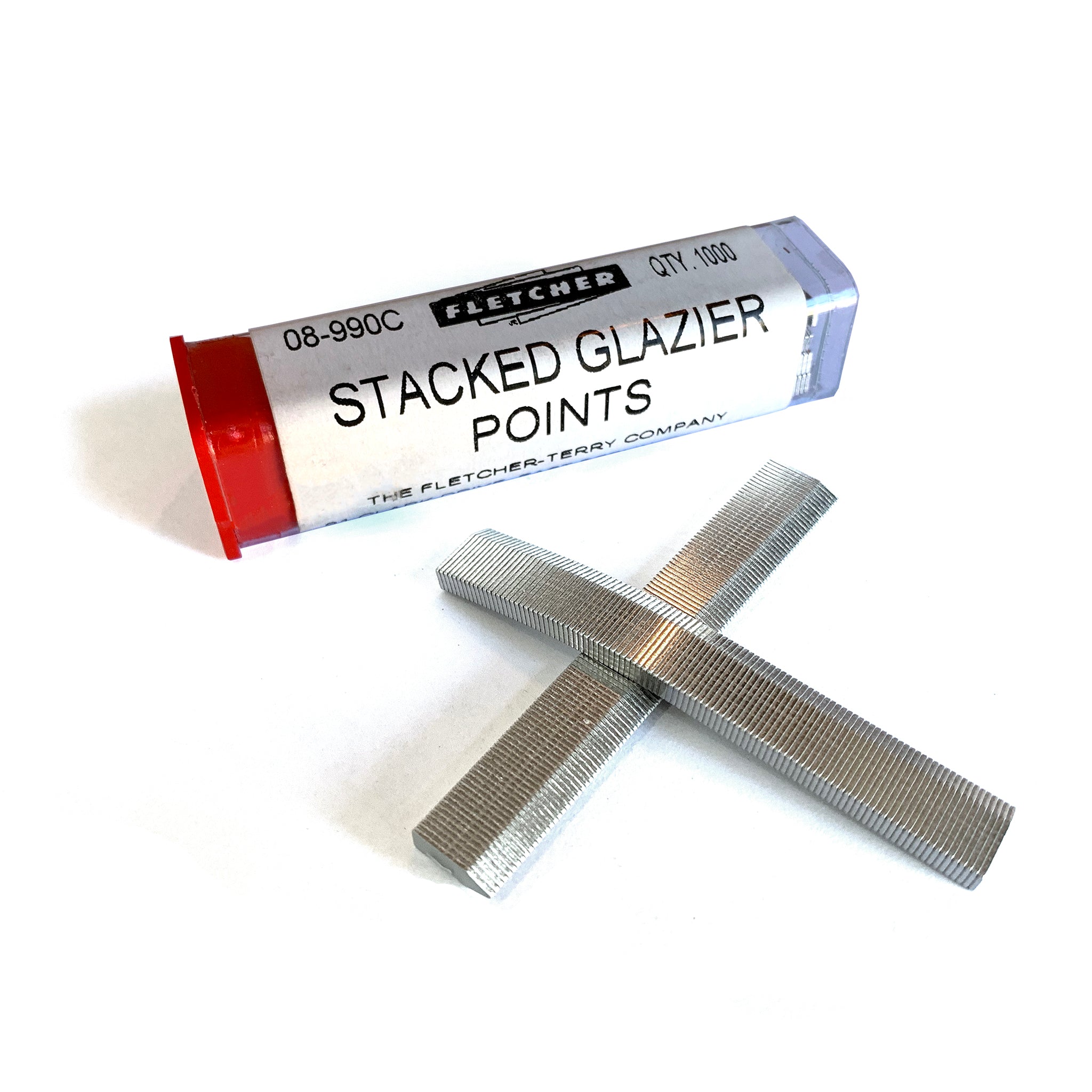 Stacked Glazing Points. Load into the Glazing Point Driver for quickly and accurately pinning glass into the window rebate.