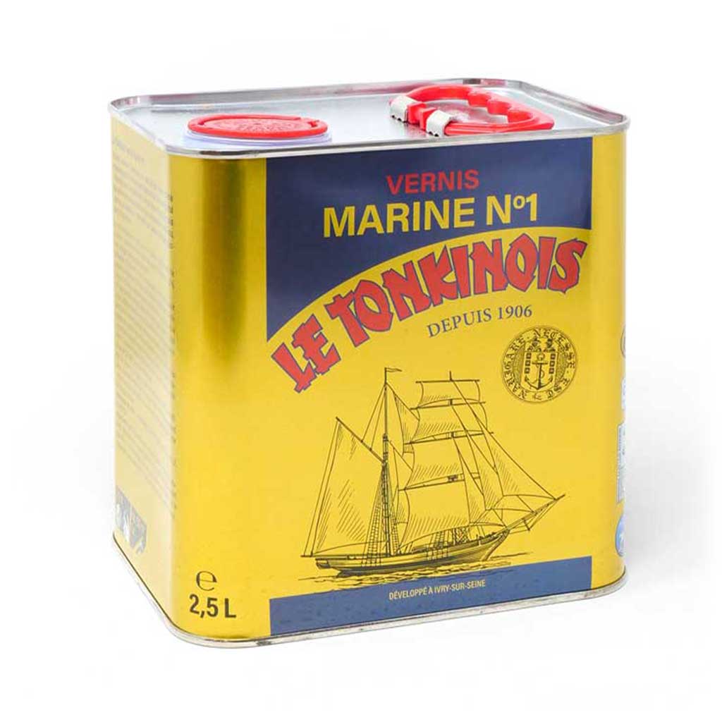 2.5 L can of Le Tonkinois Marine Nº1 varnish on a white background.