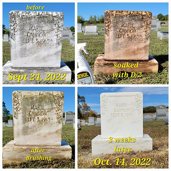 thumbnail image 2 of D/2 Biological Solution Stone Cleaner - 0.946L (1 US Quart), Removes Mold, Algae, Lichen From Masonry 2 of 4