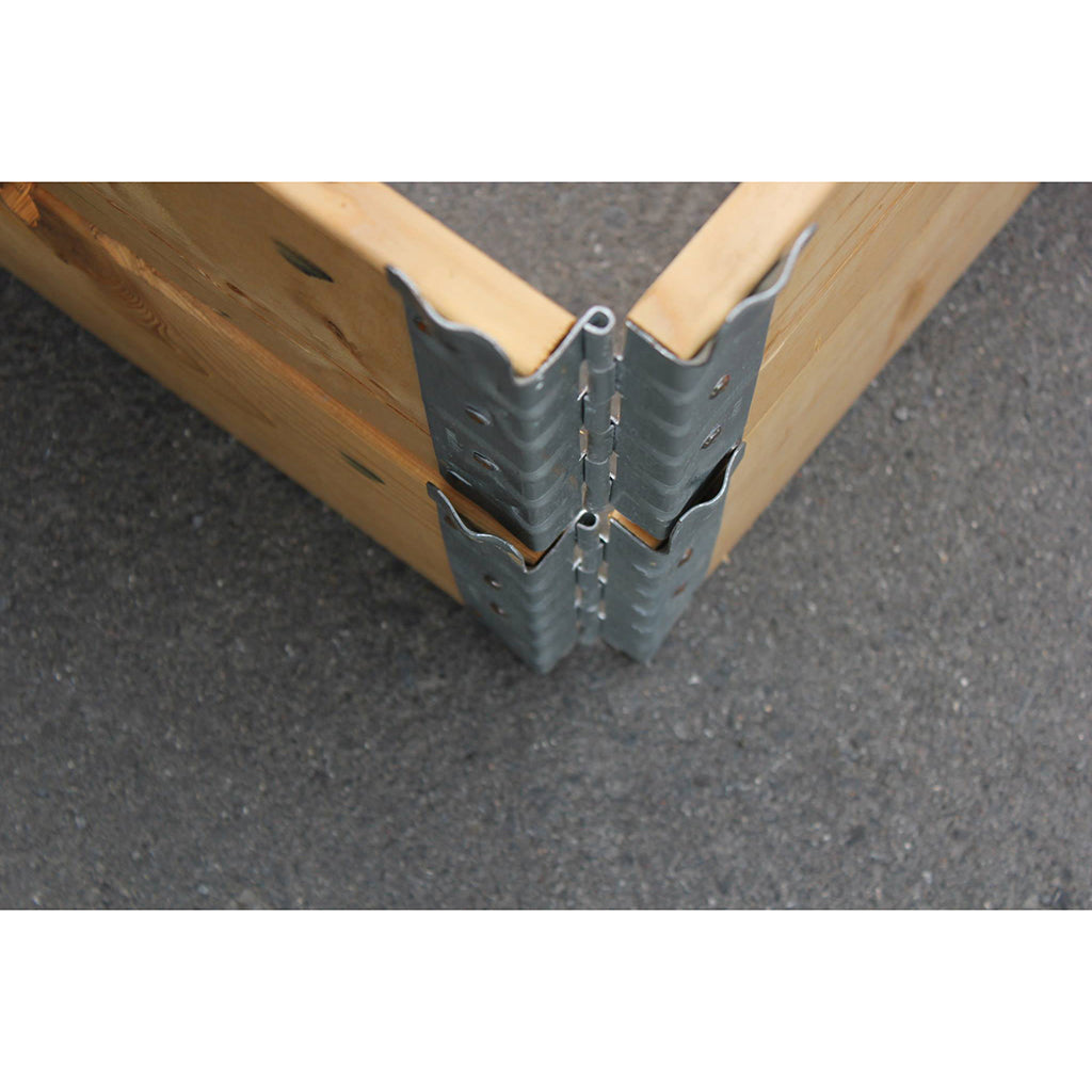 Collapsible Stackable Box Collar interlocking hinges.