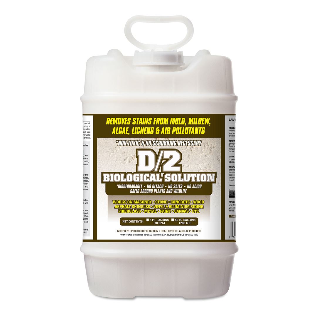 D/2 Biological Solution in a square, 5 gal jug with handle.