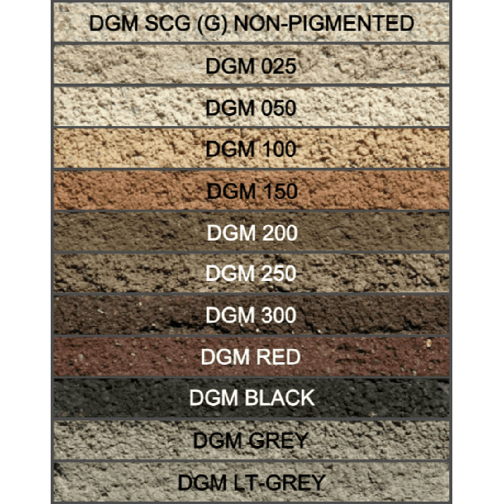 The 12 standard colours of the Ecologic Lime Mortar Sample Kit.