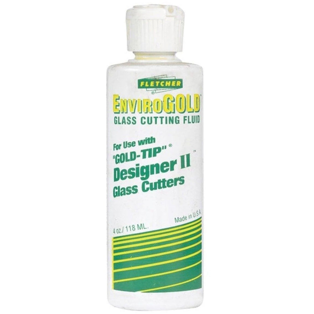 EnviroGOLD Glass Cutting Fluid. Use this lubricating glass cutting fluid with the Solid Brass Glass Cutter to optimize cutting performance.