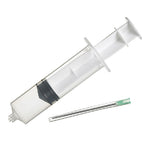 Oil syringe for deep oil impregnation into hard-to-reach areas.