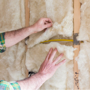 Havelock Wool insulation batts are easy to install around plumbing and wiring.
