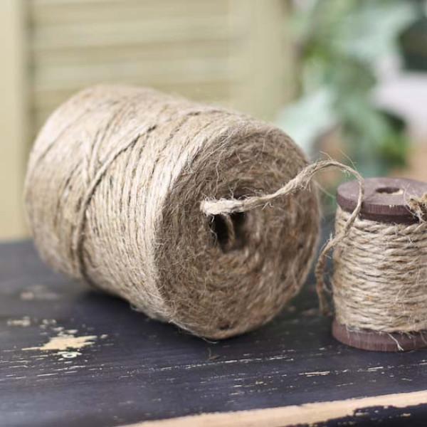 200ft Natural Jute Twine – 3-Ply Burlap String For Crafts, Gardening, Gift Wrapping – Made In Bangladesh